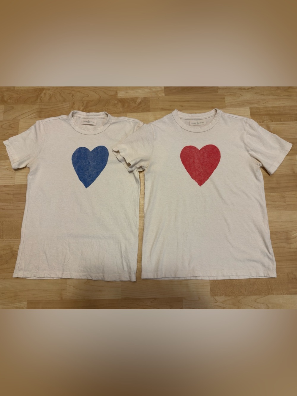 2 Imogene and Willie Men's The Heart Tees - Size XXS 100% Cotton